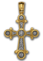 101.048 Крест «Хризма» серебро 925. позолота 999.
