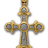 101.048 Крест «Хризма» серебро 925. позолота 999. - 