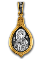 102.088 Феодоровская икона Божией Матери. Великомученица   Параскева серебро 925. позолота 999.  