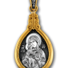 102.088 Феодоровская икона Божией Матери. Великомученица   Параскева серебро 925. позолота 999.   - 
