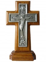 Крест на подставке 22х12 см. дерево(ясень)