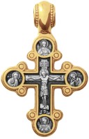 КС021 Крест "Распятие. Божия Матерь Одигитрия"