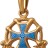 ЗПС100 Крест с эмалью "Процветший крест"