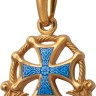 ЗПС100 Крест с эмалью "Процветший крест" - купить крест Юрия Федорова в магазине Православные традиции