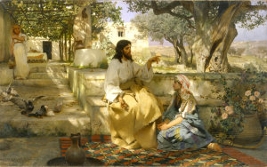 Репродукция картины &quot;Христос у Марфы и Марии&quot; Семирадский Г. 
