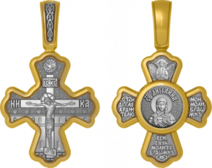 04.004 Крест Ангелина серебро 925◦, позолота 999◦ 